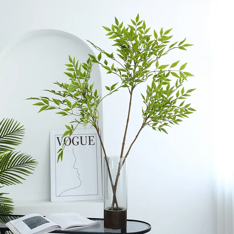 

Simulation Nandina Green Plant Latex Film Fake Plants Home Living Room Decoration Wedding Landscaping Ornament Mall Stage Layout