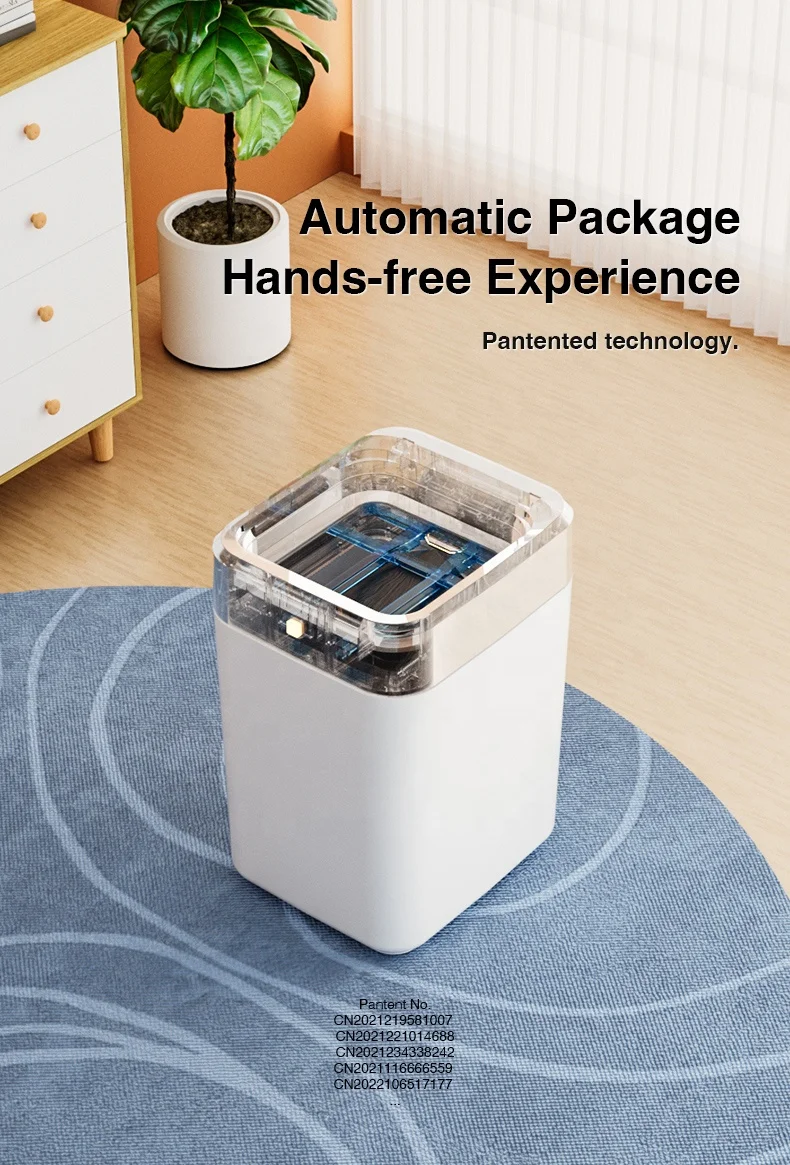 Автоматическая Самостоятельная подсветка умная мусорная корзина с Индукционным