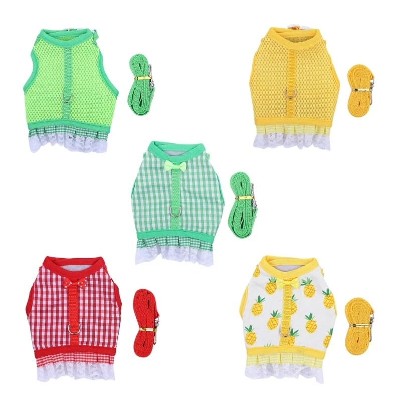 

Small Pet Harness Mesh Vest Pet Harness Escapeproof Rabbit Clothes Travel Gear