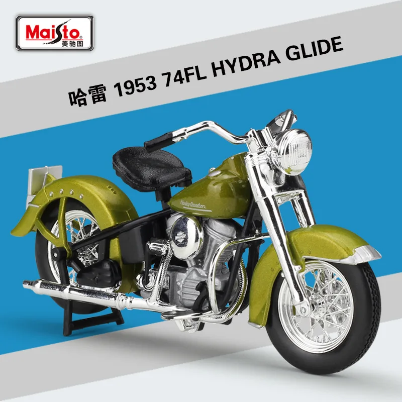 

Maisto 1:18 Harley 1953 74FL HYDRA GLIDE модель мотоцикла из сплава игрушки для подарков Коллекционная модель B413