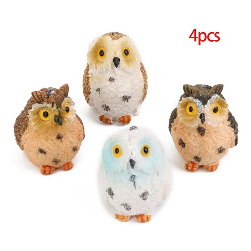 Полимерная статуя Совы 4 шт. горшок для украшения сада уличное украшение дома