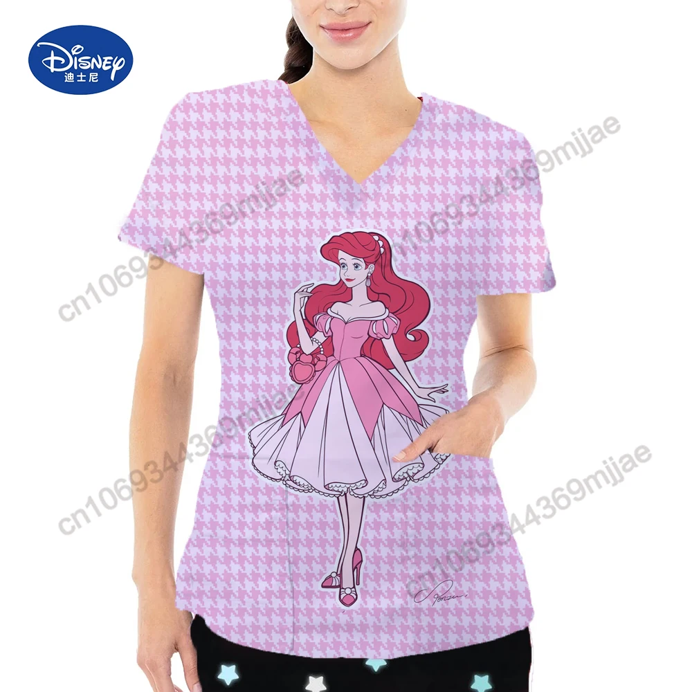 

Disney Pocket V-Neck Graphic T Shirts Womens Clothing Women Top Y2k Summer Tops for Women 2023 Women's T-shirt Tshirt One Pieces