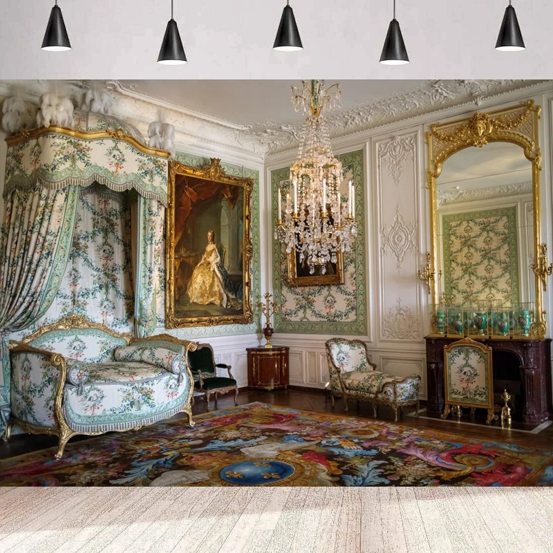 Ретро средневековая фотография дворец Версаль мадам Виктуар внутри Королевский