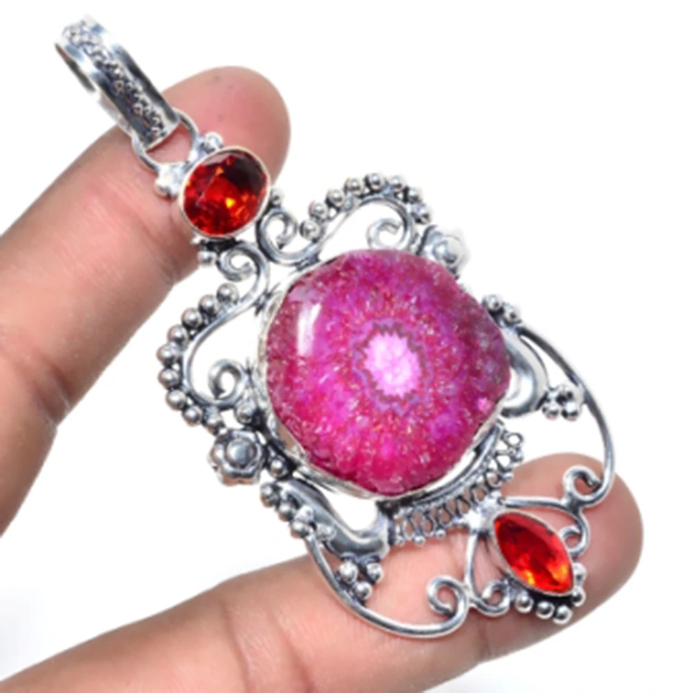 

Солнечный Кварц, подвеска из серебра под медь, американский размер 84 мм, P5767