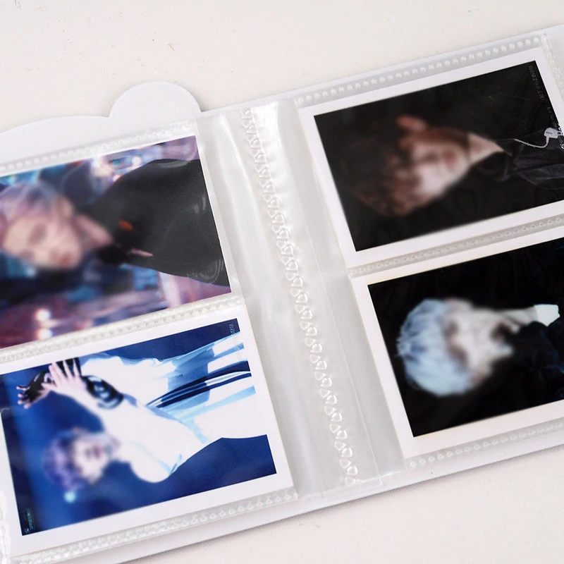 64 кармана мультяшный полый фотоальбом 3 дюйма Polaroid Фотоальбом Милая ПВХ Вставка -