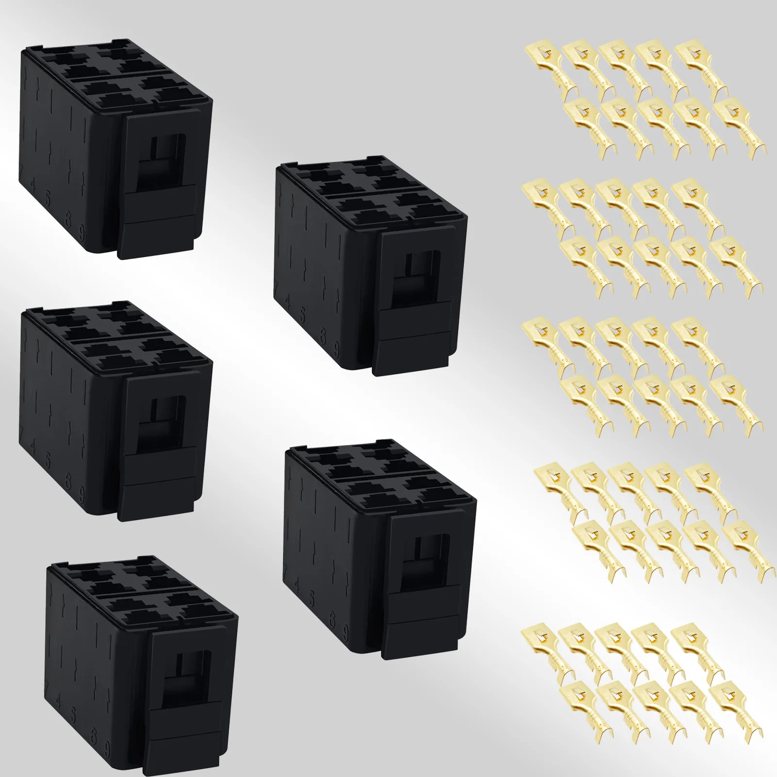 

5 комплектов комплекта проводов кулисного переключателя, разъем 12 В/24 В с лопастными клеммами 6,3 мм для переключателя ARB Carling Contura