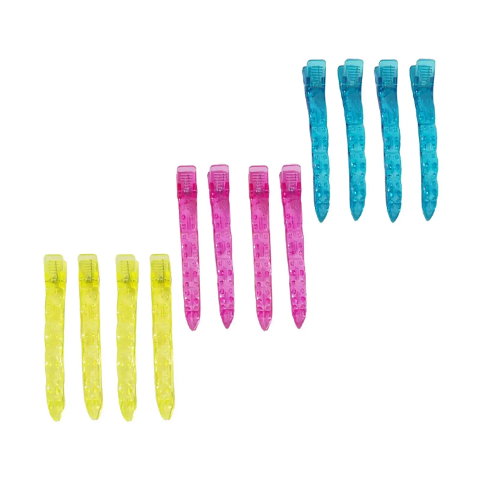 

12x Multicolored Sectioning Hair Clips Hair Accessories Professional Women Girls Hair Styling Clamps for Coloring Dyeing Working