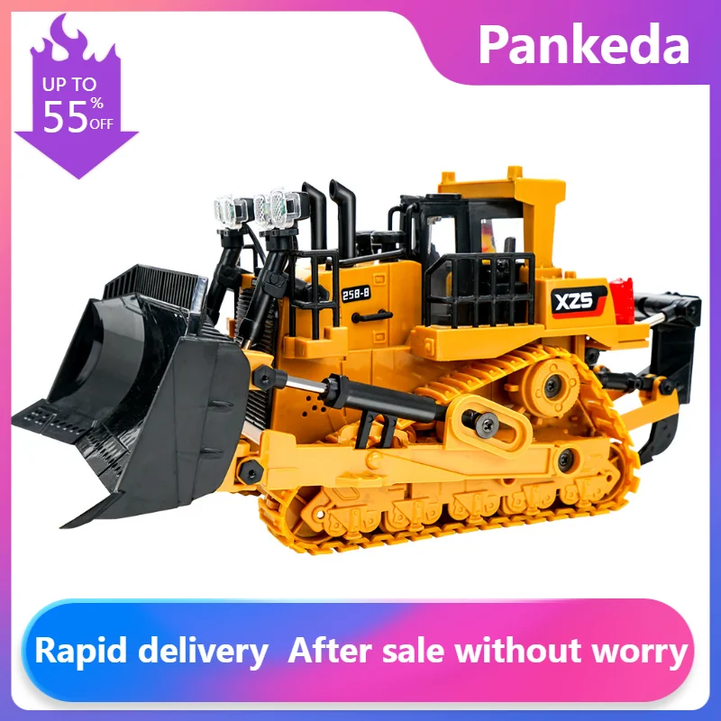 

1:242.4G RC remote control engineering vehicle track multifunctional toy excavator children's RC car Tipper Christmas gift