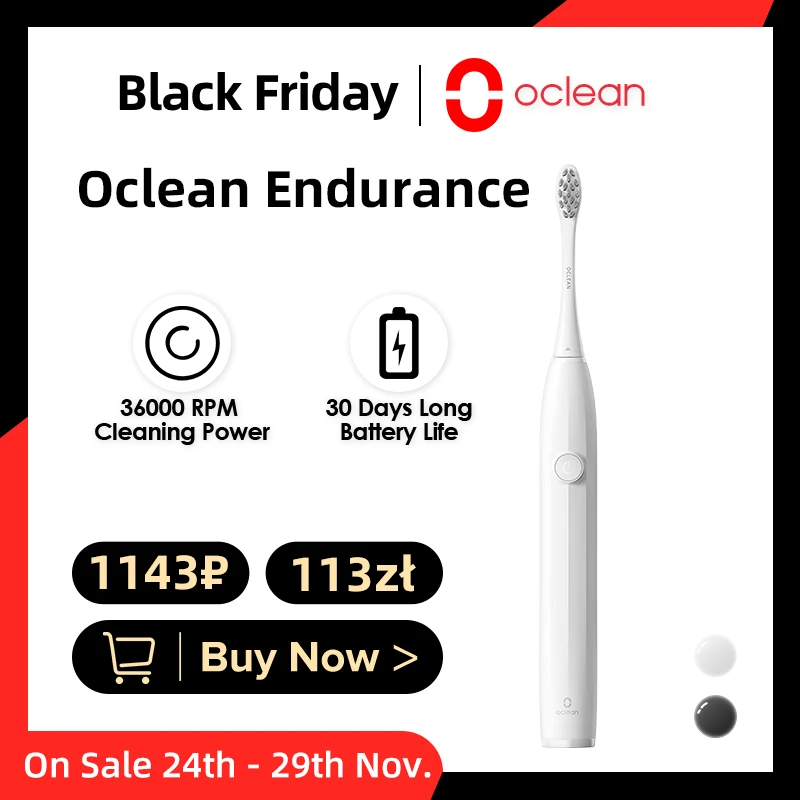 Oclean Endurance Smart Sonic Toothbrush Kit Set, Rechargeable, Automatic, Electric, Ultrasonic, Dental Whitener, E1