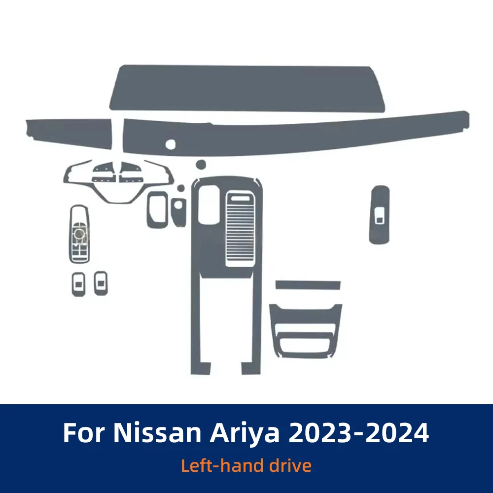 

Для Nissan ARIYA 2023 2024 года предварительная резка PPF-пленки для защиты лакокрасочного покрытия консоли, устойчивой к царапинам, термополиуретановой пленки для стайлинга