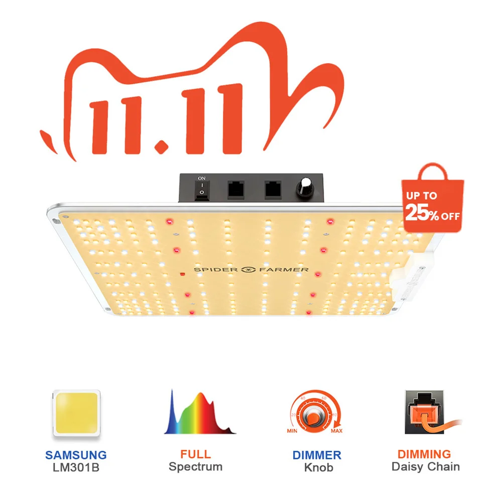 Pаспродажа Светодиодная лампа полного спектра для выращивания растений Samsung LM301B, 11,11