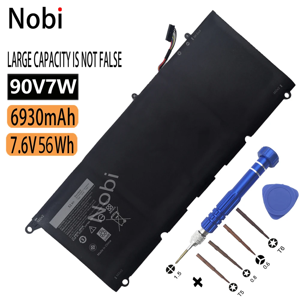 Аккумулятор Nobi 56Wh 90V7W JHXPY JD25G для ноутбука Dell XPS 13 9343 XPS13 9350 13D-9343 P54G 0N7T6 5K9CP RWT1R 0DRRP RNP72 DIN02