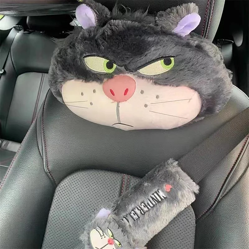 Новая мультяшная милая кошка плюшевая кукла автомобильная подушка для шеи