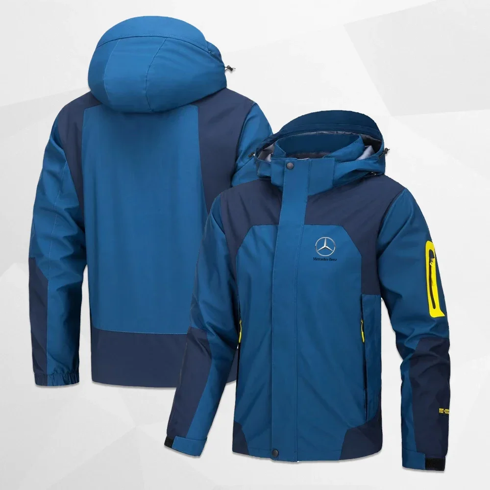 Осень и зима 2024 мужские женские водонепроницаемые куртки с капюшоном Mercedes Benz