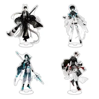 game genshin impact anime figures cosplay acrylic stands model character venti zhongli thoma xiao standing sign desk decor props