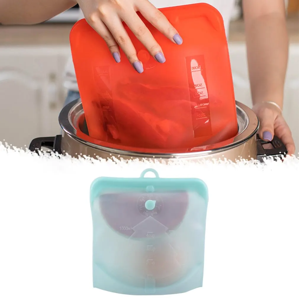 Пищевой силиконовый Пакет для сохранения свежести без ручки с указателем даты