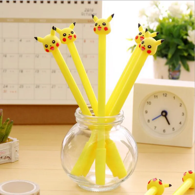 

Pokemon Pikachu Kawaii Gel Pen for Students Anime Figures Toys Learning Stationery Office Signature Pens Kids Birthday Xmas Gift