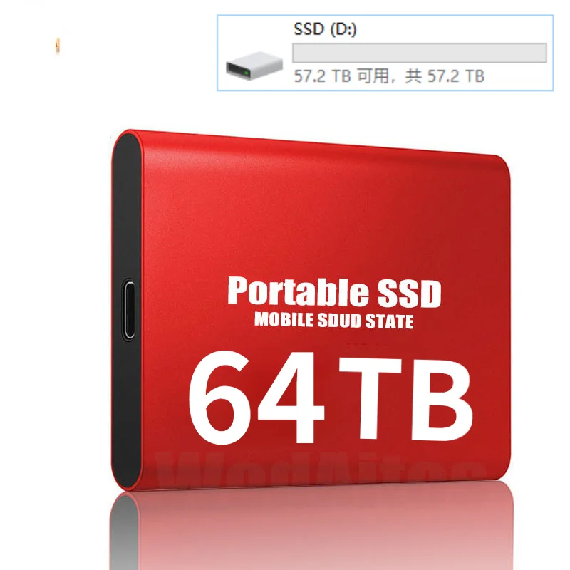 

Portable High-speed Mobile Solid State Drive8TB 16TB 64TB SSD Mobile Hard Drives External Storage Decives for Laptop disco duro