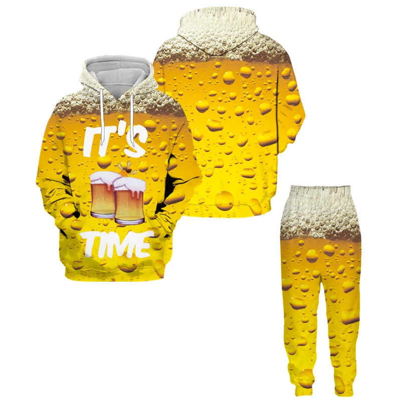 

Mamba Топ Футболка мужская одежда комплект из двух предметов женские толстовки 3D напитки Октоберфест мужские брюки наборы на молнии с капюшоном Модная рубашка