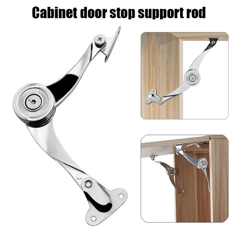 

1PC Cabinet Hinges Zinc Alloy Force Cabinet Door Adjustable Polish Hinge Furniture Lift Up Flap Stay Support Hardware
