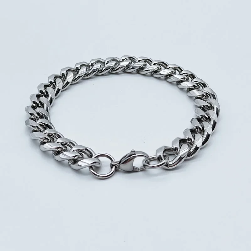 Браслеты мужские из нержавеющей стали с кубинской цепью браслеты на руку