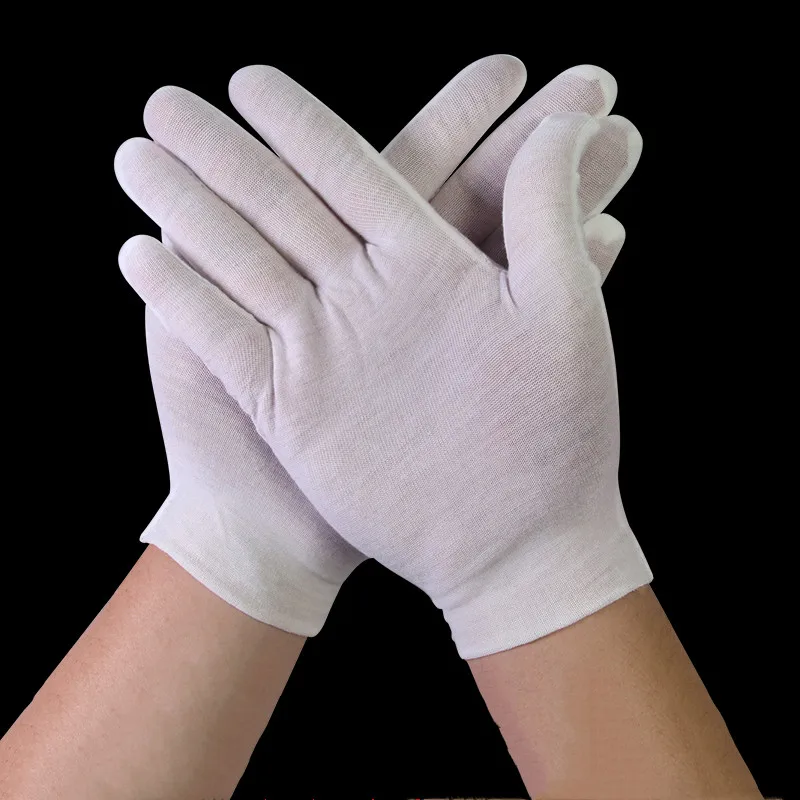 

Белые хлопковые рабочие перчатки 12 пар
