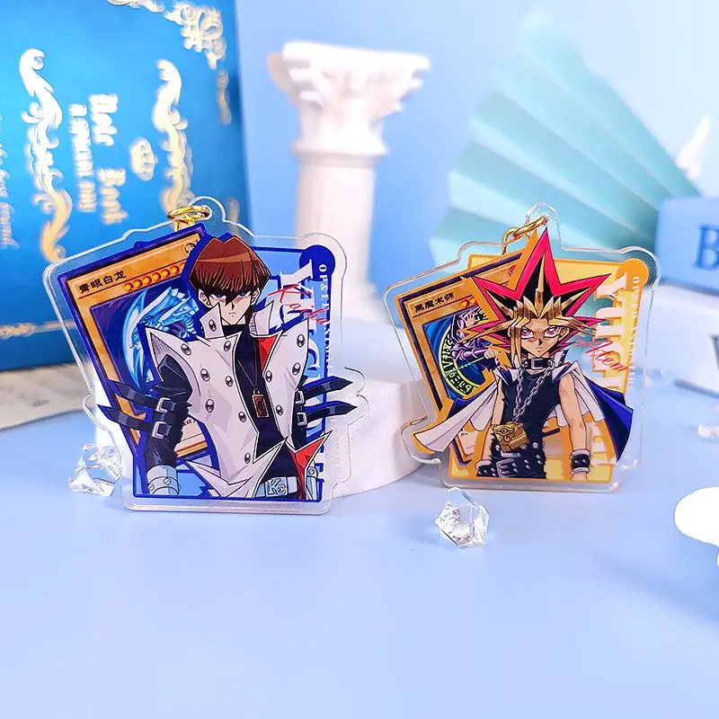 Фото Yu-Gi-Oh товар Seto Kaiba креативный дорогой аниме мультфильм акриловый индивидуальный автомобильный брелок сумка кулон подарок на день рождения №4