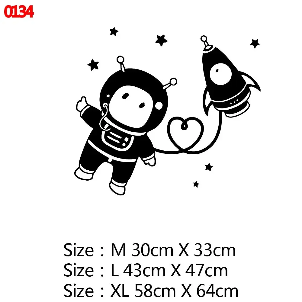 Детские наклейки на стену с астронавтом клейкие обои виниловые съемные