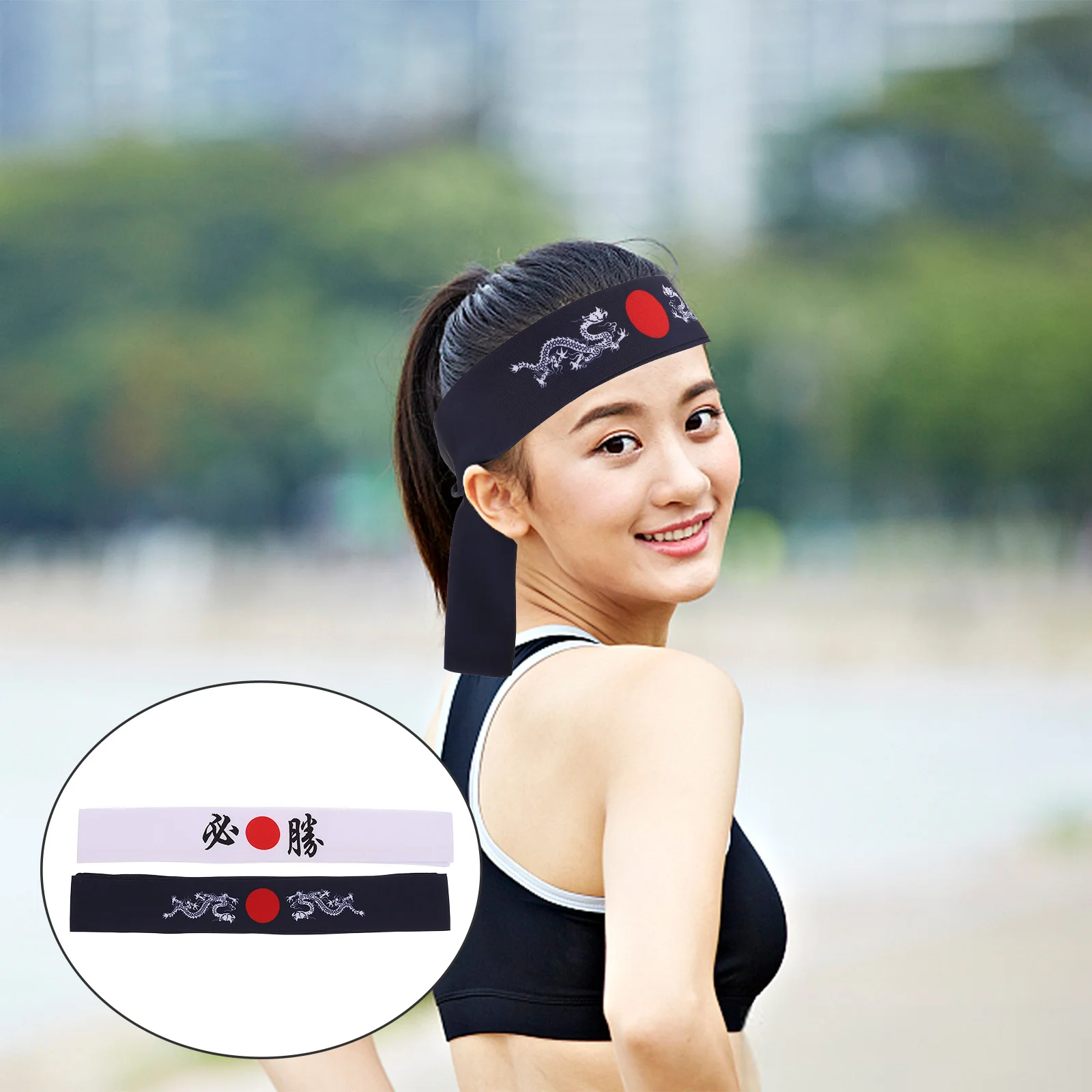 2 шт. повязка на голову бусидо японские галстуки Hibachi повязки для бега мужчин