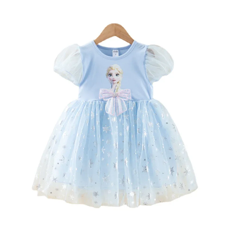 

Детское летнее платье с кружевом, для девочек