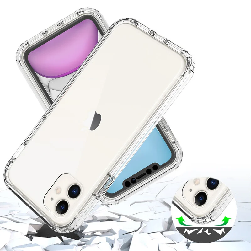 

Thick Shockproof Silicone Phone Case on For iPhone 13 12 11 Pro Xs Max Camera Protection Case iPhone X Xr 6s 7 8 Plus Back Cover