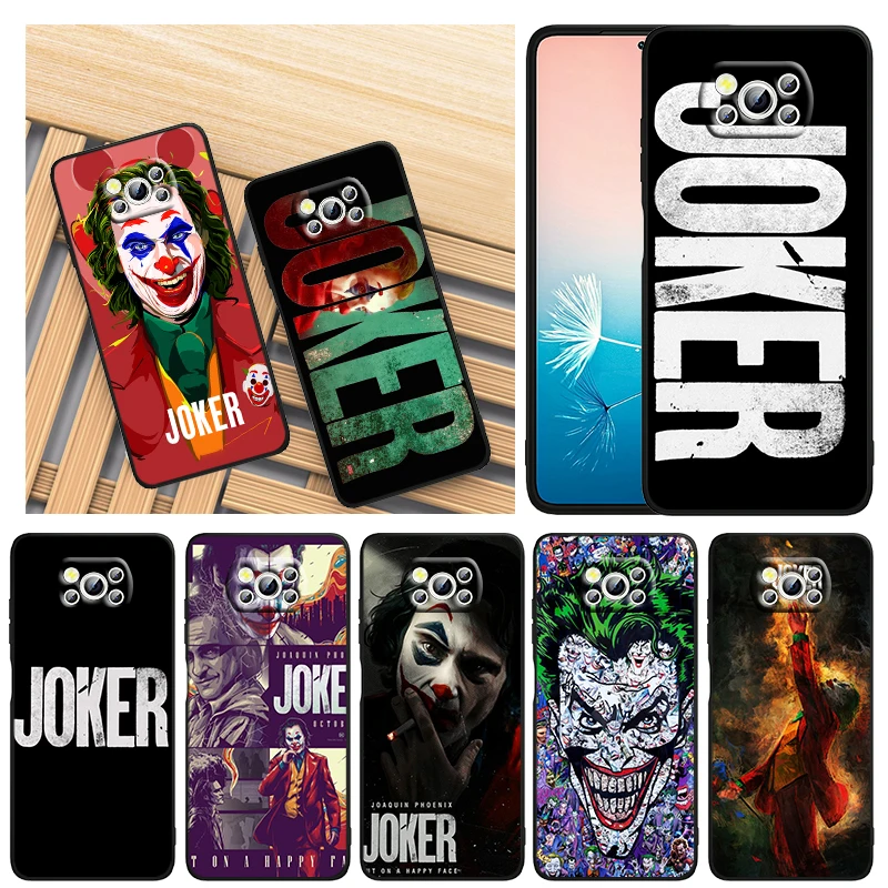 

Arthur Movie Joker Clown For Xiaomi Civi Mi Poco X3 NFC F3 GT M4 M3 M2 X2 F2 Pro C3 F1 5G Black Soft TPU Capa Phone Case