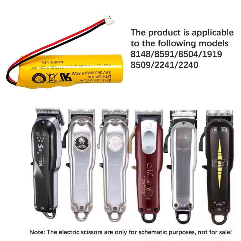 

1Pc 2600mAh Electric Hair Clipper Accessory Part Barber Battery for 8148/8504