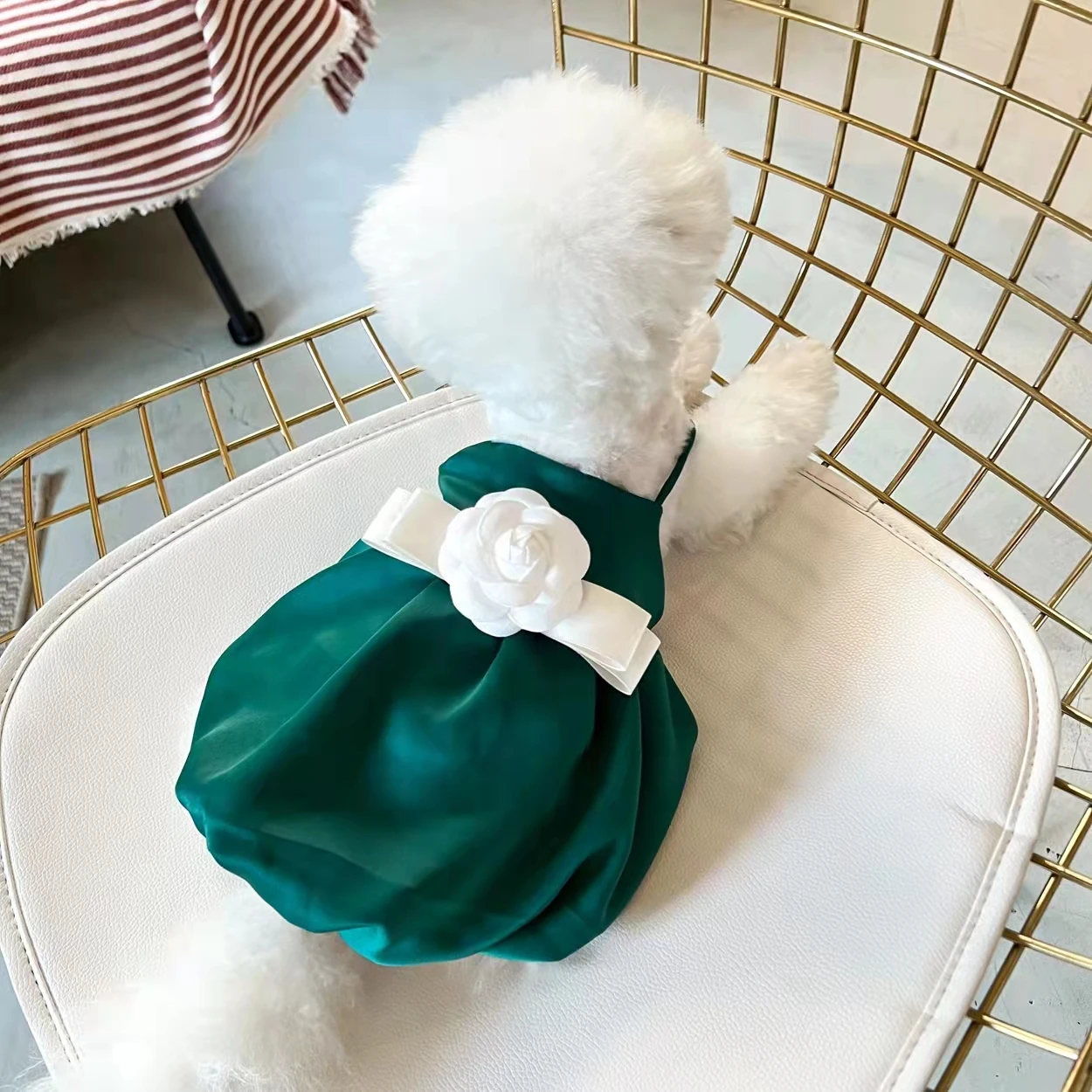 Solid Color Sling Small Dog Clothes Fashion Bowknot Puppy Skirt Cute Cat Dress Summer Coat Chihuahua Yorkshire Vest Sleeveless