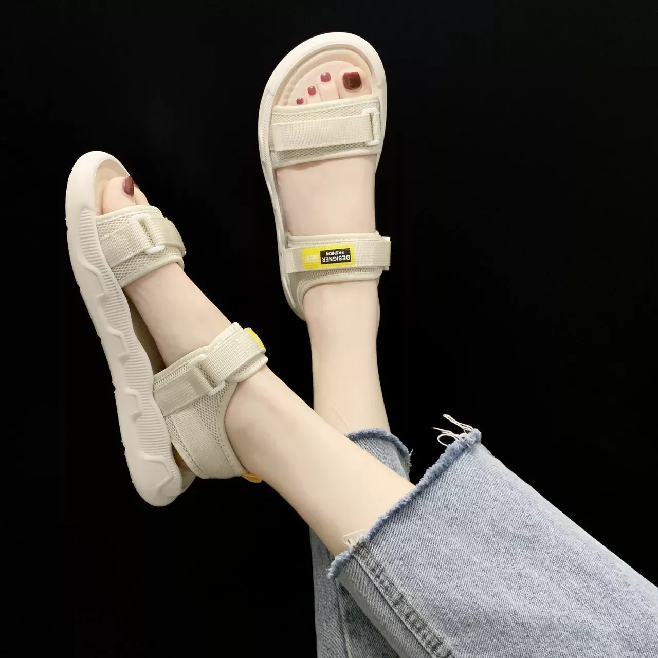 

sandals women the new summer soft bottom flat shoes beach sandals shoes students spot