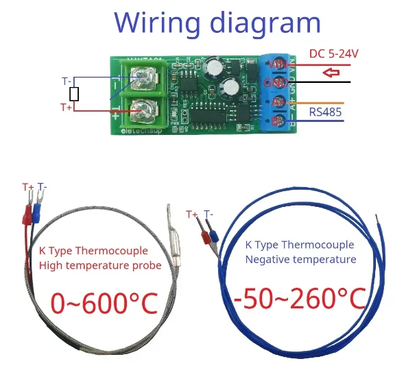Модуль преобразователя термопары в цифровой, плата аналогового ...