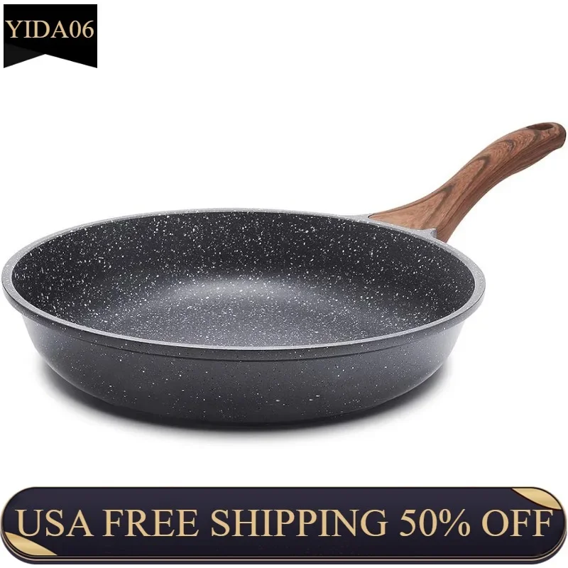 

Pan Skillet, Swiss Granite Coating Omelette Pan, Healthy Stone Cookware Chef's