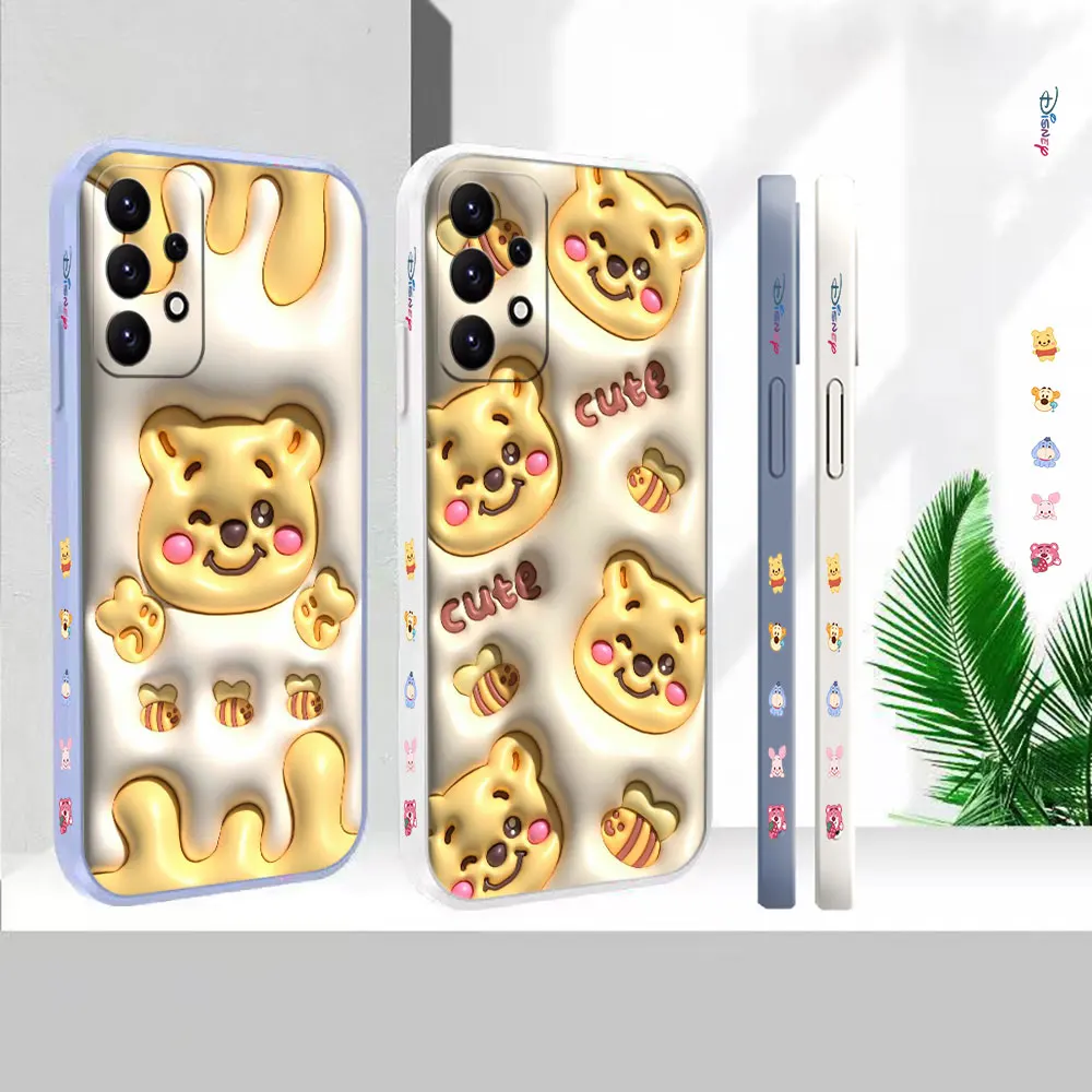 

Liquid For Samsung A91 A73 A72 A71 A53 A52 A51 A42 A33 A32 A31 A23 A22 A21S A13 A12 Cover 3D Art Winnie The Pooh Case Funda Capa
