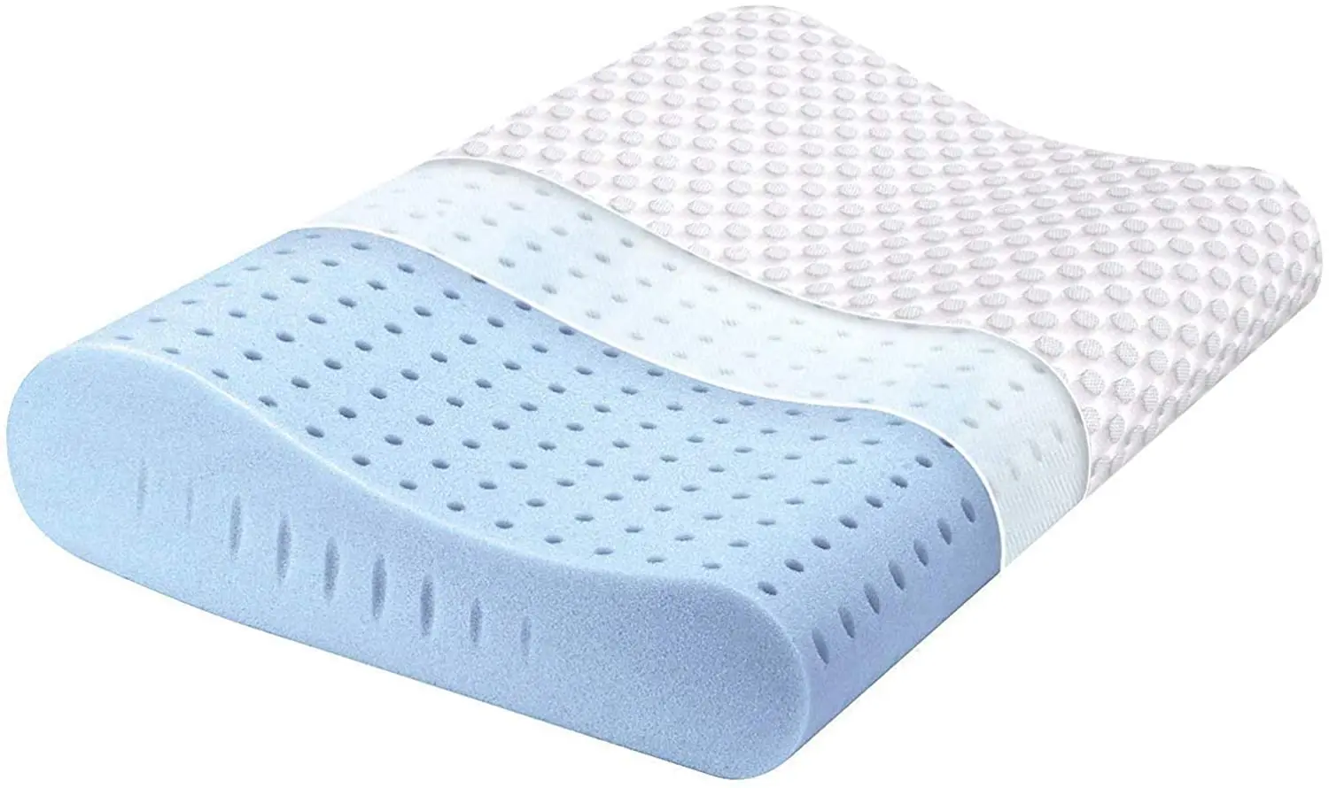 

Bed Pillows for Sleeping, Ventilated Gel Memory Foam Contour Pillow, Ergonomic Cervical Pillow for Neck Pain - Washable Removabl