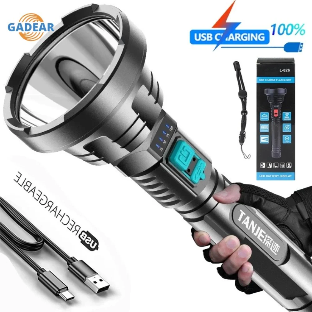 

P700 High Power LED Flashlight Usb Rechargeable Flashlight Tactical Torch Lighting Light Waterproof Outdoor Camping Lights
