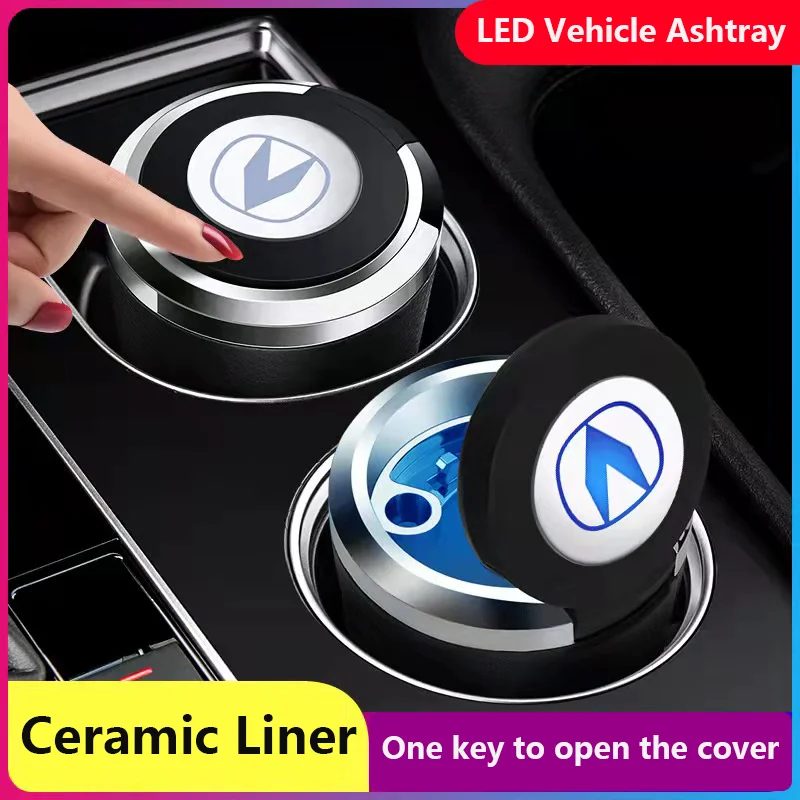 

Car accessories ashtray Button open style LED Ceramic liner For changan CS75 PLUS CS95 CS35 alsvin CS15 CS55 Eado