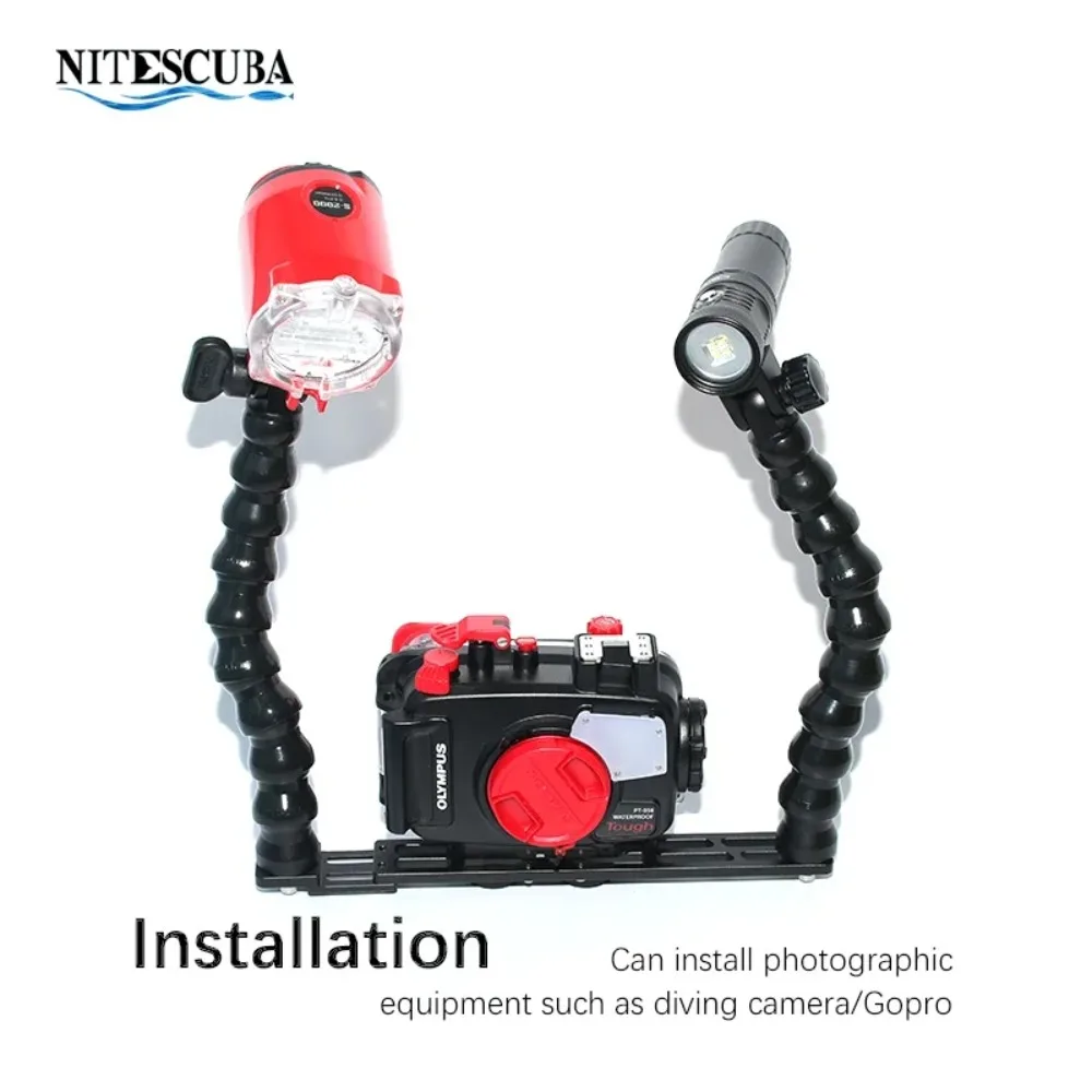 Фото Гибкая рукоятка для подводного плавания nitedive Loc Line Snake для камеры Rx100 Tg5 Tg6 Gopro №2