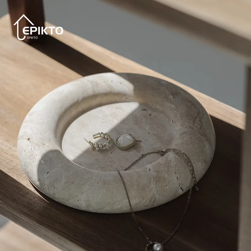 Поднос для хранения Epikto-Natural из желтого пещерного камня японская сенсорная