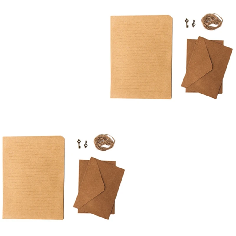 

24 Pcs Vintage Kraft Paper Writing Paper European Style Paper For Letter Writing Letter Paper Stationery, Number 16