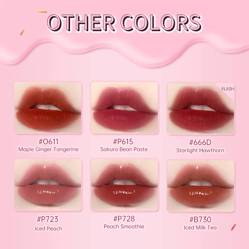 

Ice Cream Lipgloss Matte Velvet Liquid Lipstick Waterproof Long Lasting Makeup Moisturizing Shimmer Lip Gloss Sweet Lip