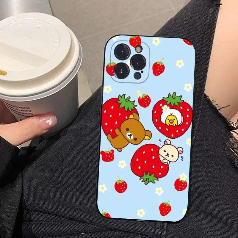 Милый чехол для телефона Rilakkuma iPhone 14 11 12 13 Mini Pro XS Max 6 7 8 Plus X XR SE 2020 |