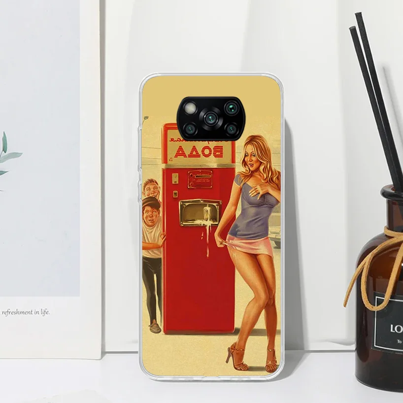 Сексуальный винтажный чехол для телефона Pin Up Girl Xiaomi Poco X6 X5 X4 X3 Nfc F6 F5 Pro F4 Gt F3 F2 F1 M5S M4