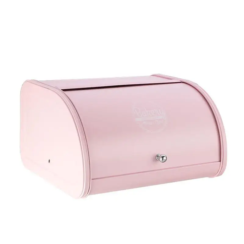 

Коробка в стиле ретро для украшения торта, розовый домашний контейнер для хранения хлеба, скользящая нержавеющая Кондитерская домашняя кухня, декоративная коробка-рулон, не