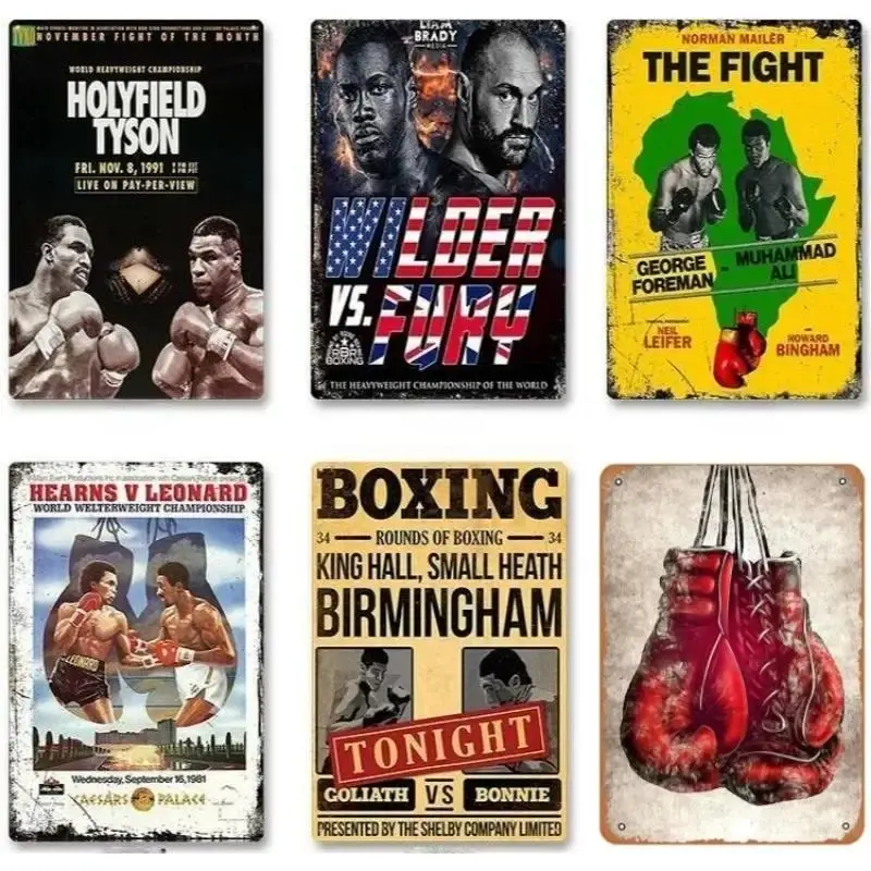 Металлическая жестяная вывеска постер для бокса металлическая табличка декора