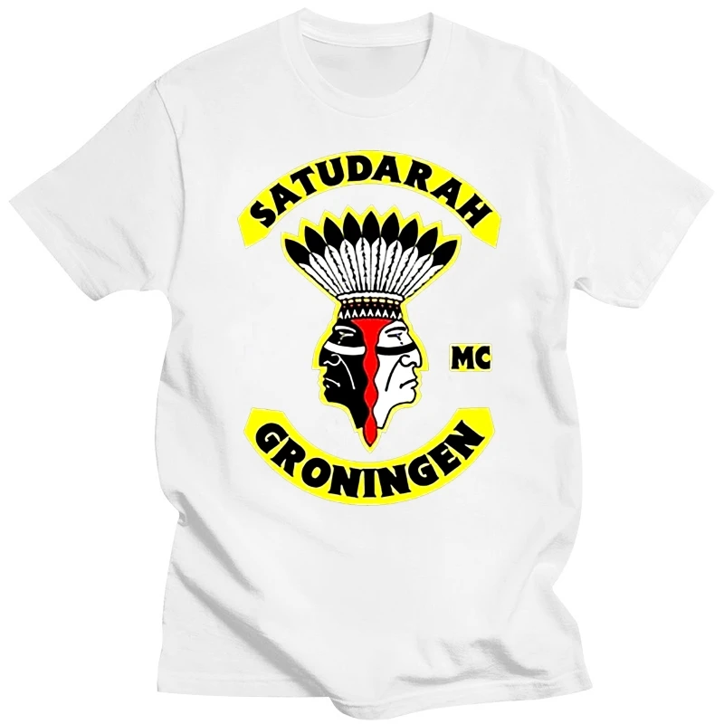 New Fashion Mens Satudarah MC Groningen T Tops Casual Comfortable Funny Tee Shirt